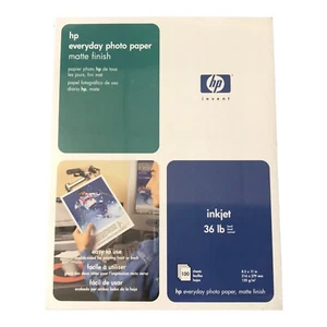 HP Invent Matte Inkjet Photo Paper 8.5" x 11" 36 lb 100/Pack C7007A New Sealed - Picture 1 of 2