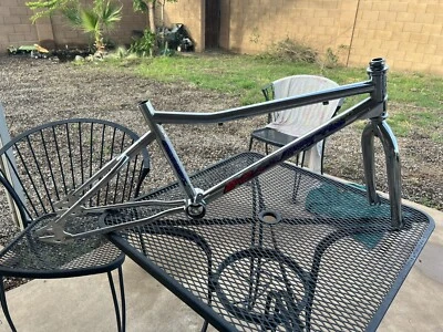 OLD SCHOOL BMX Haro Group 1 Ti Race Series 4130 Cromo Bmx CHROME Frame and Fork - Image 1 of 4