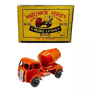 ORIGINAL C1956 BOXED MOKO LESNEY MATCHBOX SERIES ERF CEMENT MIXER 26A - B2 BOX - Picture 1 of 12