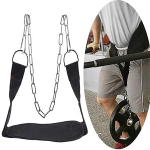 Thicken Weight Lifting Belt With Chain Dipping Belt Pull Up Chin Up Kettlebell - Picture 1 of 13