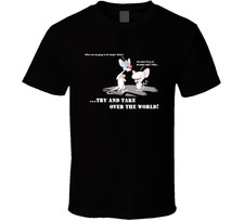 Pinky And The Brain Funny Christmas T Shirt Mens Tee Gift New From US