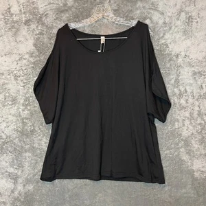 Women Classic Minimalist Fairy Grunge Witchy Cold Shoulder Blouse Top 1X Plus - Picture 1 of 11