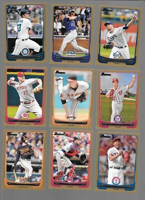 2012 Bowman Gold Baseball Finish Your Set - Image 1 of 4