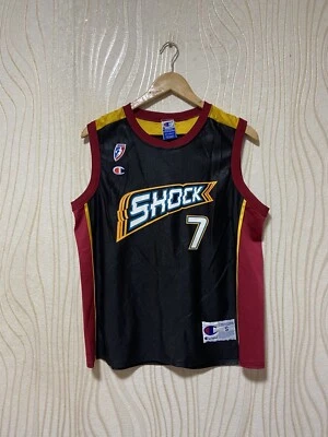 DETROIT SHOCK BASKETBALL SHIRT JERSEY CHAMPION WNBA sz S #7 KORIE HLEDE - Image 1 of 4