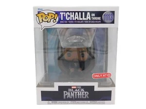 Funko POP! Figura de vinilo exclusiva Black Panther T'Challa On Throne Target #1113 - Imagen 1 de 9