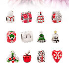 12 Pcs Snowman Charm Stocking Stuffers Necklace Beads Jewlery Making Supplies