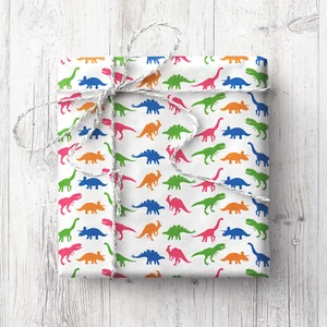 Dinosaur Roar Wrapping Paper (2 Sheets) Gift wrap, Dino, Multicoloured, Kids - Picture 1 of 1
