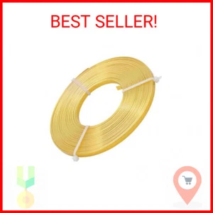 BENECREAT 32 Feet 5mm Wide Flat Jewelry Craft Wire 18 Gauge Gold Metal Aluminum  - Picture 1 of 2