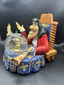 RARE Large Disney Peter Pan Captain Hook Tinkerbell Snow Globe Music 10"x 11.25 - Picture 1 of 13