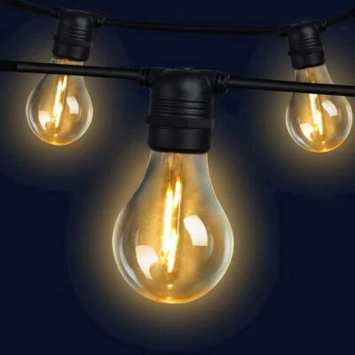 50m LED Festoon String Lights Outdoor Christmas Decorations Wedding Garden Party - image 1 of 4