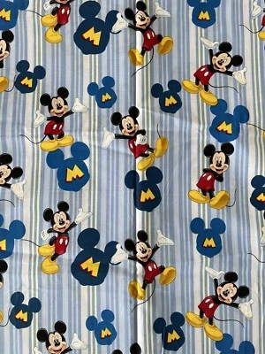 Disney M is For Mickey Striped Mickey Mouse by  Springs  1yd + 20" - Image 1 of 4