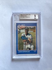 1989 TULSA DRILLERS GRAND SLAM #10 JUAN GONZALEZ BGS 9 MINT