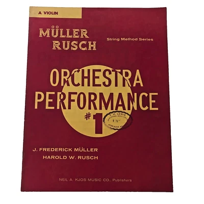A Violin Muller Rusch Orchestra Performance #1 Book 1960s - Image 1 of 4