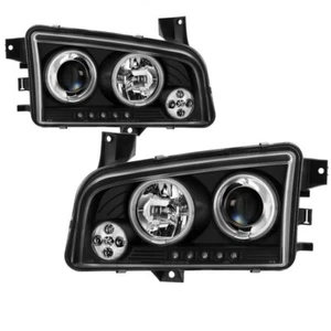 Faros de proyector para Dodge Charger 06-10 negro/transparente Spyder automático 5009715 - Imagen 1 de 2