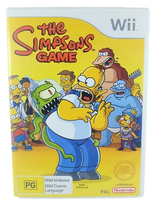 Nintendo Wii THE SIMPSONS Game PG 2007 Australia PAL Retired MANUAL Compl Vgood - Image 1 of 4