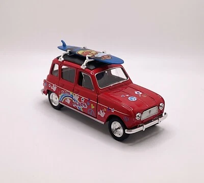 Welly Renault R4 mit Surfbrett,, Klassiker Oldtimer Modellauto ,,NEU‘‘ - Bild 1 von 4