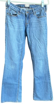 Pantalones de mezclilla Pac Sun Tilt para mujer talla 5 regular elásticos tiro bajo corte bootcut 30x31” flor Foto 1 de 4