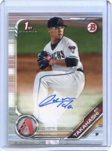 2019 BOWMAN 1ST AUTO ROOKIE RC BO TAKAHASHI DIAMONDBACKS AUTOGRAPH 