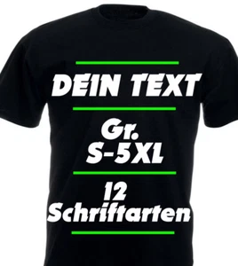T-Shirt Druck Teamshirt bedrucken Wunschtext Schriftzug gestalten Firmen, JGA x - Bild 1 von 3