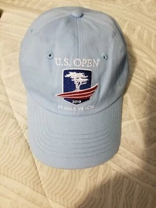 US Open 2019 Pebble Beach Baseball Cap Very Good Condition USGA Light Blue - Picture 1 of 1