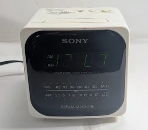 Sony Dream Machine ICF-C120 Cube AM/FM Radio Alarm Clock - Tested - Picture 1 of 4