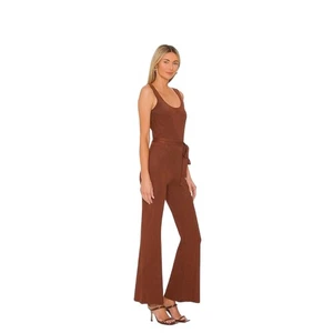 All The Ways brauner ärmelloser Strick-Overall mit Gürtel Größe Large - Bild 1 von 5