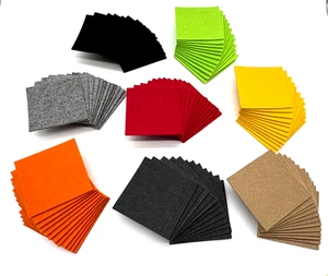 12 Untersetzer Filz eckig Glas 10x10 cm Set Getränke Farbauswahl - Bild 1 von 11