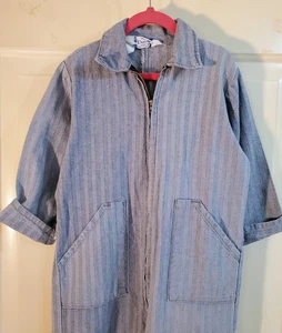Vintage Fischgrät Streifen Baumwolle Denim Overall Dutchie Play Tog Arbeitsoverall - Bild 1 von 11