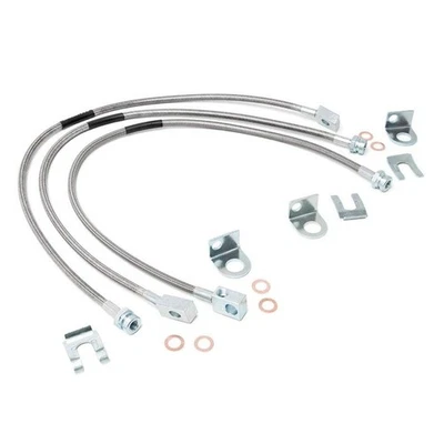 Rough Country Front & Rear Brake Lines for 84-06 Jeep Wrangler Cherokee w/ 4-6" - Image 1 of 4
