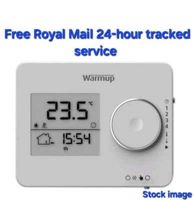 Warmup Manual Control Thermostat Programme Controller Underfloor Heating White - Image 1 of 4