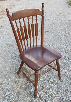 TELL CITY Solid Maple Cattail Back Dining Side Chair - Image 1 of 4