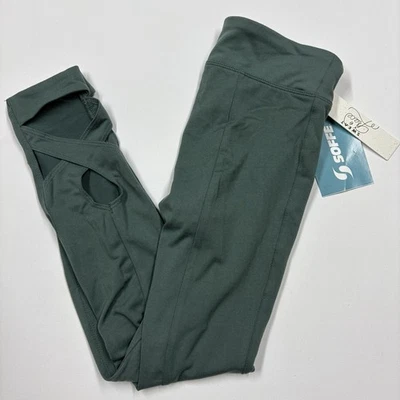 Soffe Sweat & Grace Girls' Wrap Legging, Moss Green, Sz Medium NEW - Image 1 of 4