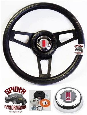 1969-1989 Oldsmobile steering wheel 13 3/4" BLACK SPOKE - Image 1 of 4