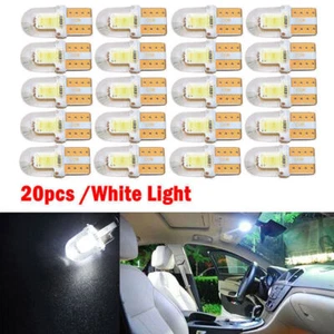 20x Super White T10 194 168 W5W 2825 COB LED License Plate Interior Light Bulb ` - Picture 1 of 7