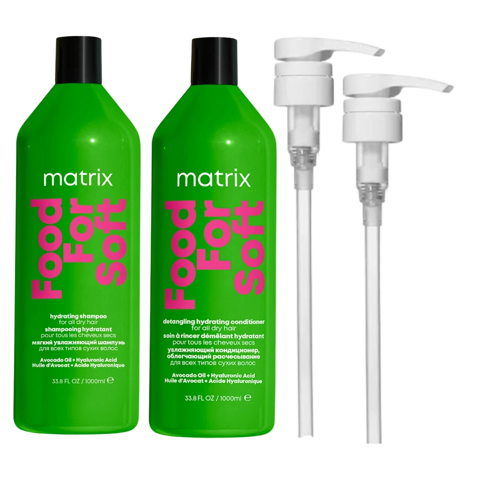 MATRIX FOOD FOR SOFT SHAMPOO 1L AND CONDITIONER 1L W/ PUMP - image 1 of 3