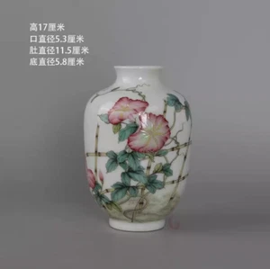 Collectable Art Hand Painting Famille Rose Porcelain lotus Vase - Picture 1 of 9