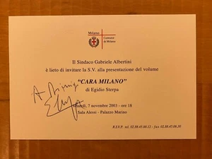 Invito autografo di Egidio Sterpa - Foto 1 di 1