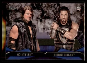 2016 Topps Then Now Forever WWE Rivalries #5 Roman Reigns vs AJ Styles - Picture 1 of 2