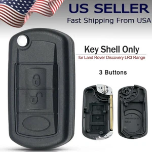3 Buttons Remote Flip Folding Key Shell Case For Land Rover Discovery LR3 Range - Picture 1 of 6