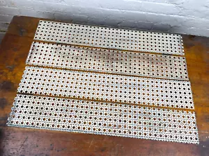 4 Antique Tin Panels Salvaged Radiator Cover, 22 1/2" x 3 7/8", Matching Pattern - Picture 1 of 9