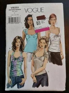 Vogue V8251 Misses Top Pattern Size 10-12-14 - Imagen 1 de 2