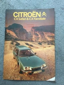 Citroen CX Safari & CX Familiale May 1982 brochure in VGC Garage stamp front - Picture 1 of 4