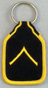 US Army Private E-2 Rank Embroidered Keychain - Picture 1 of 1