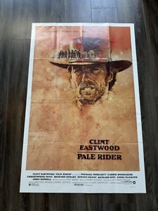 Very Rare Art Style PALE RIDER Movie Poster One Sheet 1985 Clint Eastwood - Picture 1 of 8