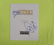 STAR WARS THE PHANTOM MENACE Signed Autograph Script Cover Ray Park Greg Proops