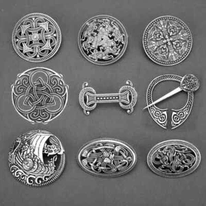 Viking Brooch For Women Medieval Rune Flower Shield Pin Brooch Cloak Shawl - Picture 1 of 25