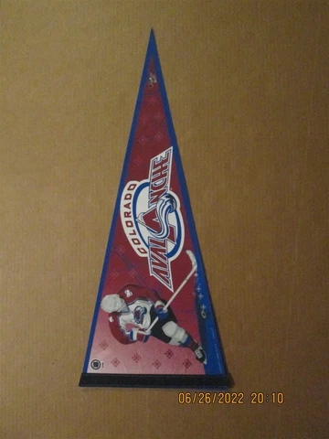 NHL Colorado Avalanche Vintage Circa 2000's Team Logo Hockey Player Pennant Cover
