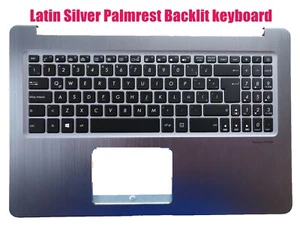 Lateinische Handauflage Tastatur mit Hintergrundbeleuchtung für Asus N580V N580VD N580GD NX580VD NX580VN - Bild 1 von 2