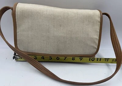 Bolso de mano Coach Bleeker vintage con solapa para mujer de cuero de lino K9C 6114 Foto 1 de 4