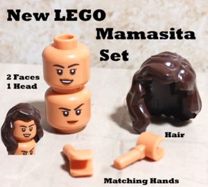 New LEGO Tanned Skin Beauty Head Hair Hand Set Mamasita Sister Aunt Teacher Girl - Picture 1 of 1